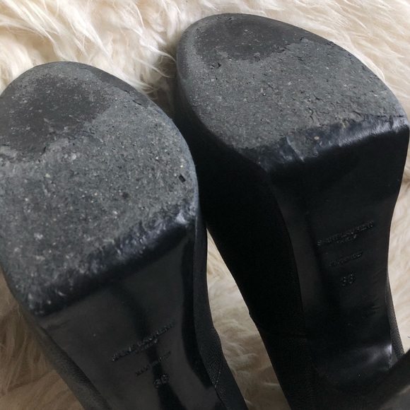 YSL Tribtoo Black Caviar Leather Pumps in size 38 - Picture 9 of 9
